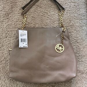 Michael Kors Tan Chain Strap Shoulder Bag